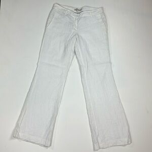 LOFT  White Linen Pants Size 4